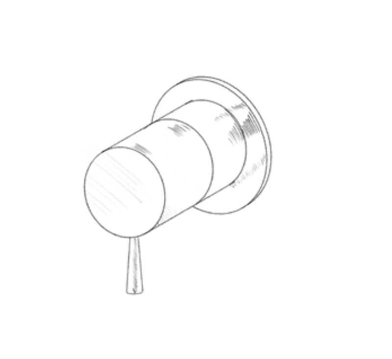 MURO TUA Comutador de 3 vias embutido cromado M1.B33.3.CR