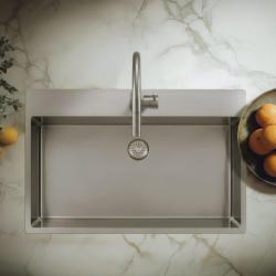 Pure.Sink Exclusivo Pia grande em aço inoxidável 75x40 cm Tapwing com orifício para torneira PEX7540T-02