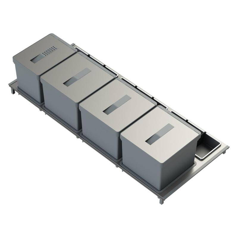 Indux Sort Sistema de recolha de lixo quádruplo Comando manual para gavetas extraíveis 1208972321