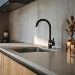 Aquanello Casa Torneira monocomando preta para cozinha BL-1201-CS