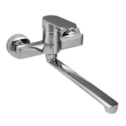 Aquanello Casa Torneira de cozinha de um cabo cromada com bico de 25 cm CR-1425-CS