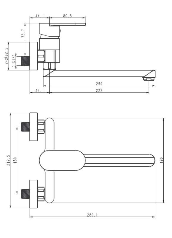 Aquanello Casa Torneira de cozinha monocomando preta com bico de 25 cm BL-1425-CS