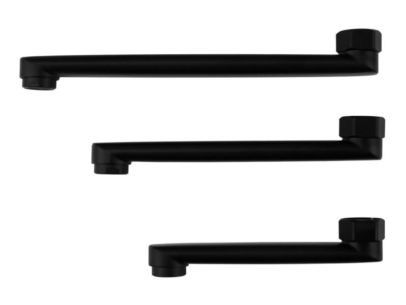 Aquanello Casa Torneira de cozinha monocomando preta com bico de 25 cm BL-1425-CS