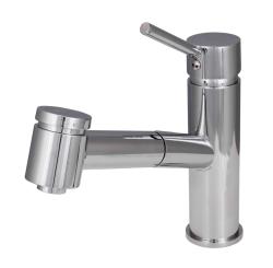 Aquanello Voss Torneira de cozinha cromada com bico extraível e função de pulverização CR-7200-VS
