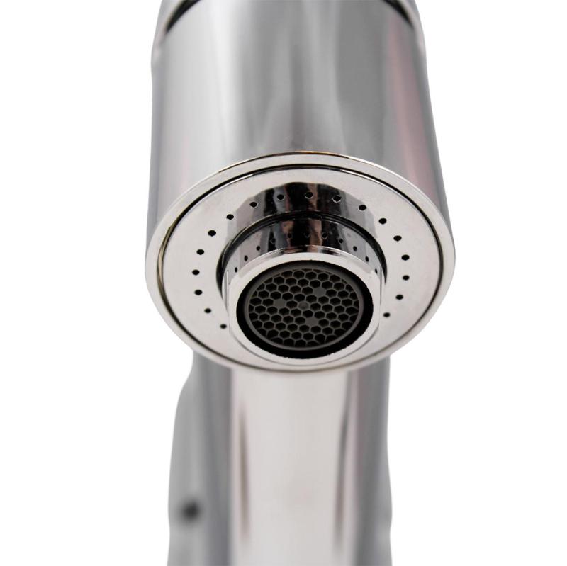 Aquanello Voss Torneira de cozinha cromada com bico extraível e função de pulverização CR-7200-VS