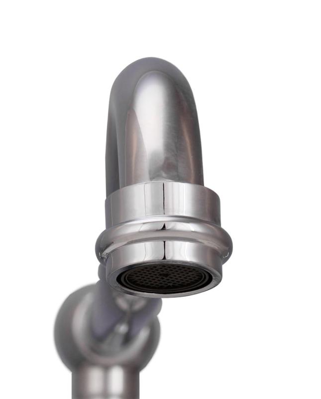 Aquanello Heritage Manor Torneira de cozinha clássica nostálgica com ponte cromada e alavanca branca CR-0010-HM