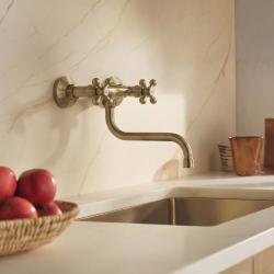 Aquanello Heritage Ascot Torneira de parede clássica para cozinha  Bronze BN-4111-HA