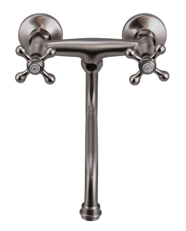 Aquanello Heritage Ascot Torneira de parede clássica para cozinha em aço inoxidável NB-4111-HA