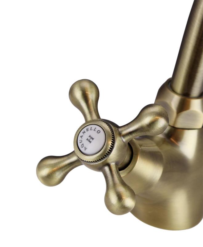 Aquanello Heritage Ascot Torneira de cozinha clássica nostálgica em bronze BN-4004-HA