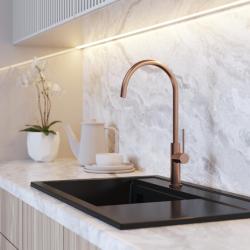 Graniteland Vira Slim Torneira de cozinha em cobre escovado com bico giratório 1208972624