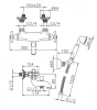 Huber Croisette Badthermostaatkraan met handdoucheset Chroom CSD2701021