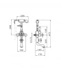 Huber Croisette Badmengkraan met thermostaat Chroom 198.CS01H.CR